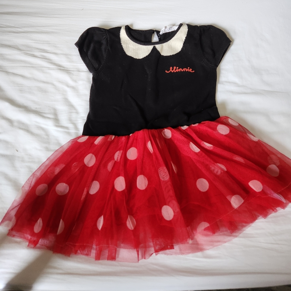 GAP Minnie Mouse Red Black Polka Dot Tutu Dress
